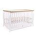 Produktbild QFFL tilan Babybett Massivholz Multifunktions Krippe Baby Schlafkorb 140 * 83,2 cm (Farbe : Weiß)