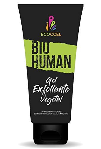 Gel Exfoliante facial y corporal con ingredientes biológicos hidratantes. Peeling natural que estimula la renovación celular para una piel suave, luminosa y sin manchas. Excelente antiacné, 200 ml