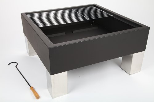 point-garden Feuerschale 68cm Gartengrill Grill Edelstahl (Füße) - 3
