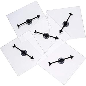 5 Pack de Spinners Transparentes Spinner de Matemáticas de Borrado Seco con Flecha Giratoria para Juegos y Enseñanza