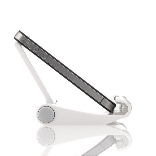 deleyCON Universal Tablet Ständer – Winkel verstellbar für iPad / Galaxy Tab usw – mit & ohne Case nutzbar – Weiß - 6