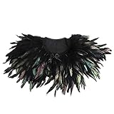 Este collar de gargantilla de plumas tiene aproximadamente 20-43 pulgadas de largo, 12.6 pulgadas de ancho.