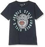 T-Shirt aus Baumwolle NAME IT Jungen NMMJUNGLE ANDREAS SS TOP BOX WDI T-Shirt, Blau (Dark Sapphire), (Herstellergröße: 104)