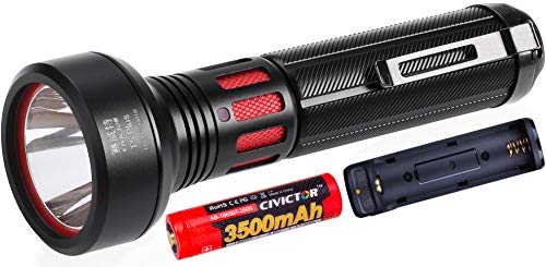 Linterna LED superbrillante de 900 lúmenes, impermeable, Cree de alta potencia, linterna pequeña bajo el agua, linterna táctica de bolsillo para camping, rojo