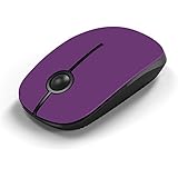 Wireless Mouse, Jelly Comb 2.4G Computer Mice with Nano Receiver for PC/Tablet/Laptop and Windows/Mac/Linux, Silent &amp; Smooth, Basic Design, Purple