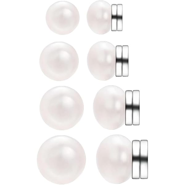 3 Paia Di Orecchini Magnetici In Acciaio Inox, Senza Foro, Con Zirconi Rotondi Da 6 Mm. Colori: Nero, Oro, Oro Rosa. Per Uomo, Donna, Bambina. Regalo In Confezione.