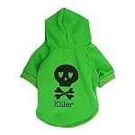 YiJee-Animale-Domestico-Vestiti-Cane-Felpa-con-Cappuccio-Manica-Corta-Modello-del-Cranio-Verde-XS