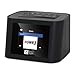 Price comparison product image Ocean Digital FM Internet WiFi Radio WR828F - Bedside Alarm Clock Radio - 26,000 Radio Stations, 5V USB Port Charging, Stereo Dual Speaker System, AUX-in, 2.4'' Colour Display, Weather Display(Black)