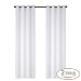 Produktbild Gardine Vorhang Transparent Voile Gardinenschals vorhänge mit Ösen 2 Stück (140 x 245cm, Weiß)