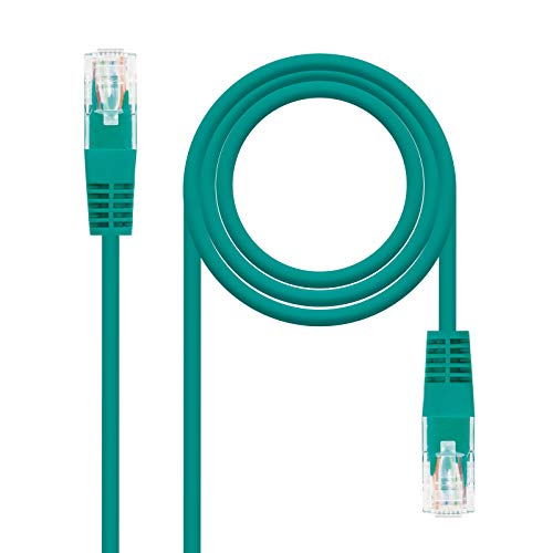 NanoCable 10.20.0400-GR - Cable de Red Ethernet RJ45 Cat.6 UTP AWG24, 100% Cobre, Verde, latiguillo de 0.5mts
