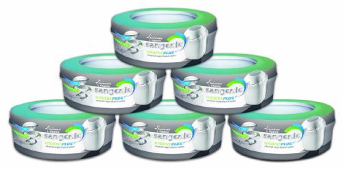 Sangenic - 25037 0070 - Pack de 6 Recharges pour Poubelles ? Couches (Import Allemagne)