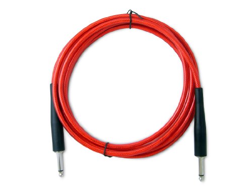 Snakebite Professional Guitar / Instrument Cable with Translucent Sleeve and Plastic Plugs. TS Jack to Jack Lead. Suitable for guitar, bass, keyboards etc