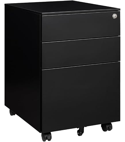 Rollbarer Aktenwagen Mit 2 Schubladen – Büro-Organizer Mit Rädern, Holzplatte & Netzschubladen