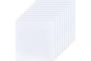 OLYCRAFT 10 Feuilles Feuille de Plastique ABS Blanc 200x200x0.5 mm Plaques en Plastique ABS Feuille de Plastique Dur pour Modèles Architecturaux Table de Sable Fournitures de Matériaux