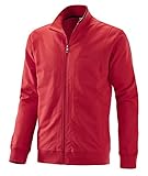 Stehkragen aus Rippstrick Joy - Herren Sport und Freizeit Jacke in verschiedenen Farben, Dirk (40067 A), Größe:54, Farbe:Rosso (41026)