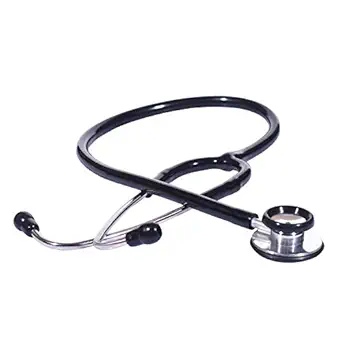 RCSP Super Deluxe Black Tube Dual Head Multi Life Acoustic Stethoscope For medical students