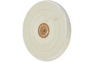 MACHSWON White Buffing Wheels 4" 100mm Small Hole 3mm Spiral Double-Stitched Polished Wheel Pad Polishing Grinding Machine Buffing Pads for Metal Aluminum,Stainless Steel,Jewelry,Wood,Plastic,Glass