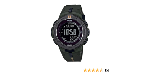 Casio Men S Pro Trek Prw 3100y 3cr Touch Solar Quartz Resin Casual Watch Amazon Co Uk Watches