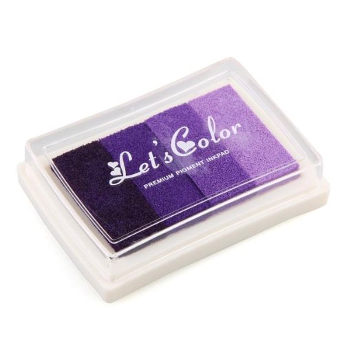 Almohadilla Tinta para Sello Tamp  n Color Violeta Gradiente Scrapbooking