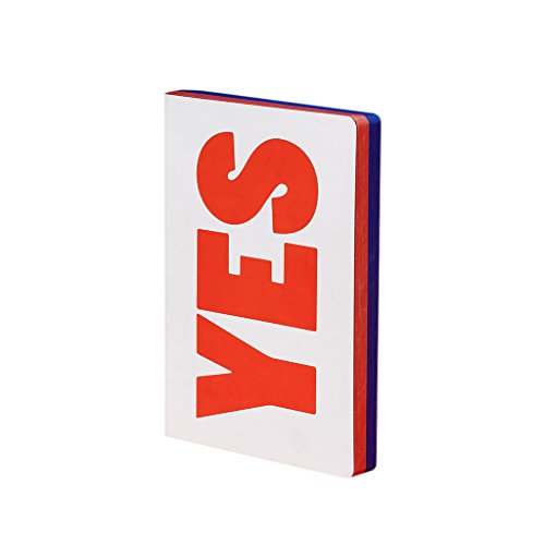 Nuuna Graphic L - Cuaderno, diseño Yes_No, color blanco