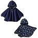 Tailloday Baby Kids Toddler Double-side Wear Hooded Cape Cloak Poncho Hoodie Coat (0-12 Monthes, Dark Blue)