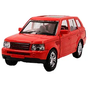 Range Rover Sport Car | Die Cast 1:34 Model Car Toy | Metal Car Pull Back | Push & Go Car Toy | 2 Openable Doors | Dinky Toy Car - Red