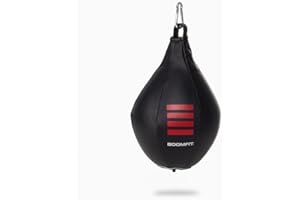 BOOMFIT - Pera de Boxeo Speed Ball | Entrenamiento de Velocidad | Rebote ágil y Estable | 32 cm Alto, Ø16 cm | para Boxeo, Kickboxing y Fitness en casa o Gimnasio