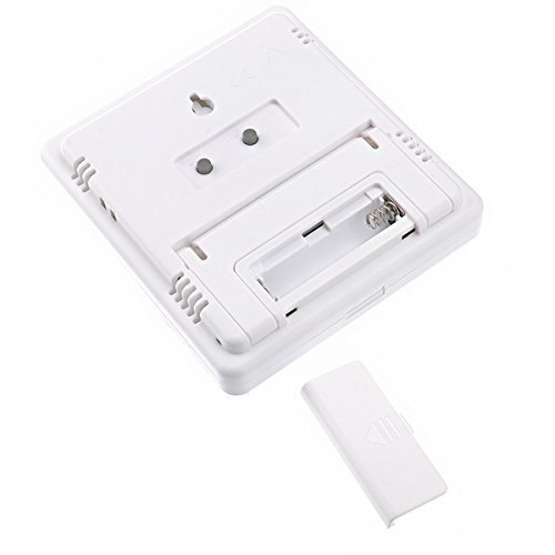 BESTOMZ Digitales Thermo Hygrometer Luftfeuchtigkeit Messen Raumluftüberwachtung mit Alarm Wecker Hygrometer - 5