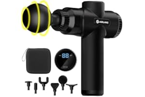 AERLANG Massage Gun, Percussion Massage Gun Deep Tissue, with 10 Speed Levels, Type-C Charging, Portable Handheld Muscle Massager for Muscle Pain Relief, Home and Office Use, Gifts for Women