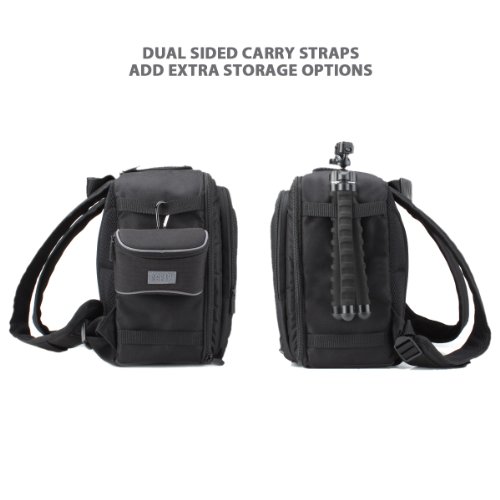 USA Gear S16 Sac    Dos Professionnel Appareil Photo R  flex Num  rique avec Support Tr  pied Rangement Int  rieur Personnalisable Pour Tout Appareil DSLR Canon EOS 100D  Nikon D3300  Pentax Et Plus