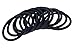 Best Price Hair Styling Set of 12pcs Durable Black Endless Snag Free Hair Bobbles / Elastics Bands By VAGA