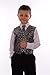 5-Piece Boys Black & Silver Suit