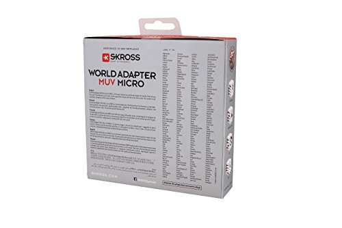 SKROSS Reiseadapter MUV Micro Steckdoseneingang für: Euro, USA/Japan, Australien/China, UK - 15