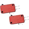 ESPtronics 2 Pcs 16A Mini Micro Limit Switch lever 220v AC 3 Pin Momentary Lever Arm Limit Switch for Incubator SPDT Snap Action Switch Push Button AC DC 125v-250v 0.6-6 Ampere