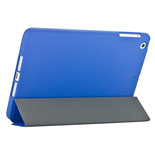 Khomo iPad Mini 1, 2, 3 Hülle Case Dunkelblau Gehäuse mit doppelten Schutz ultra dünn und leicht, Smart Cover – Italic Dark Blue - 4