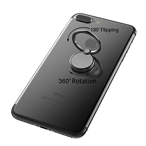 Anello Supporto Smartphone, SKYEE Anello Supporto Cellulare 360 Gradi Rotazionecon con Adesivi 3M, Gancio Anti-drop e chiusura antifurto, Universale Phone Holder, Grip And Stand per iPhone X 8 Smartphone e Tablets (Grigio)