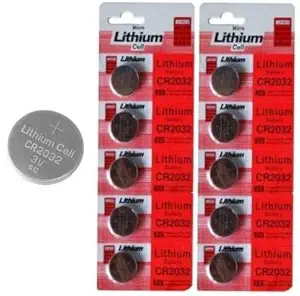 LUBA Micro Lithium Cell CR2032 Coin 3v Computer Motherboard CMOS Cell Pack of 10