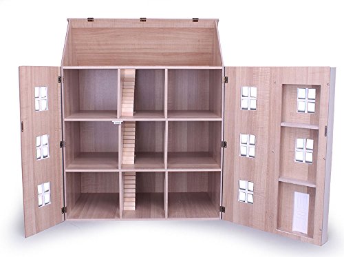 Three Storey Blue Georgian Dolls House 1:12 scale