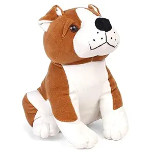 DIKANG Bull Dog Soft Toys for Kids | Plush Animal Stuffed Toys for Boys & Girls | Baby Plush Toys Soft Toys for Baby Girl | Soft Toy Dog Toys for Kids (Bull Dog (Brown), 28 cm)