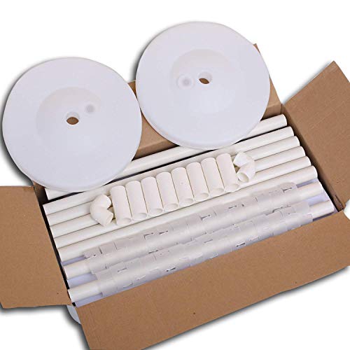 NW 1776 2-Pack 5.25 pies Base de la Columna del Globo/Arco/Palo/Polos plásticos + 30Pcs Anillos del Globo Arco del Globo Decoraciones de la Boda Evento Suministros del Partido Decoraciones del jardín