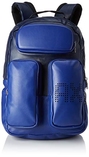 Preisvergleich Produktbild Armani Exchange Herren Pockets Backpack Rucksack, Blau (Marine / Navy), 28x19x34 cm