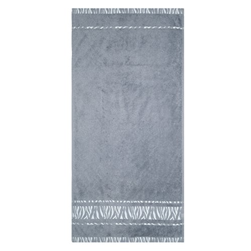 Dyckhoff 08386 96 100 Zebra Frottiertuchset, Baumwolle, grau, 36 x 26 x 20 cm - 2