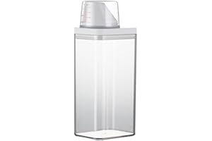 EMIIF Dispenser di detersivo per bucato, riutilizzabile, da 1500 ml, contenitore per detersivo in polvere, sapone, detersivi, contenitore con misurino, per perline profumate / piccoli grani solidi