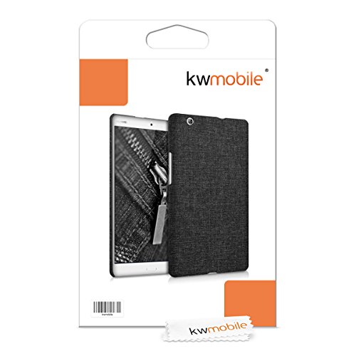 kwmobile Hardcase Stoff Hülle für Huawei MediaPad M3 8.4 – Cover Case in Stoff Design Dunkelgrau - 7