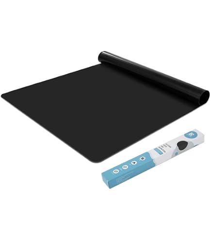 Tappetino in silicone extra spesso (2 mm) per proteggere i piani di lavoro della cucina, resistente al calore, antiscivolo, impermeabile, bianco semitrasparente, 60 x 40 cm