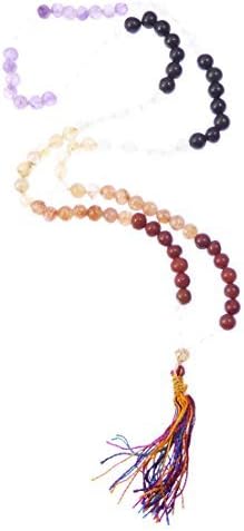 Semi precious gemstone chakra jap mala 108 beads aventurine lapiz red jasper japa prayer beads