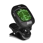 Mugig Clip-on Stimmgerät / Tuner für Gitarre, Ukulele, Bass, Geige, CE FCC Zertifiziert, Rohs-konform, Chromatisches Stimmgerät mit Batterie, Automatisch Ausgeschaltet