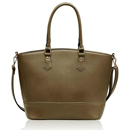 Frau Handtaschen Damen Groß Für Leinentrage Tasche Konstrukteur Imitat Leder Berühmtheit Stil Neu (C - Bräunen) C - Nude