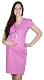 2 in 1 Maternity & nursing / breastfeeding 100% cotton nightdress "Felicita" 7001 (L, Amarant)