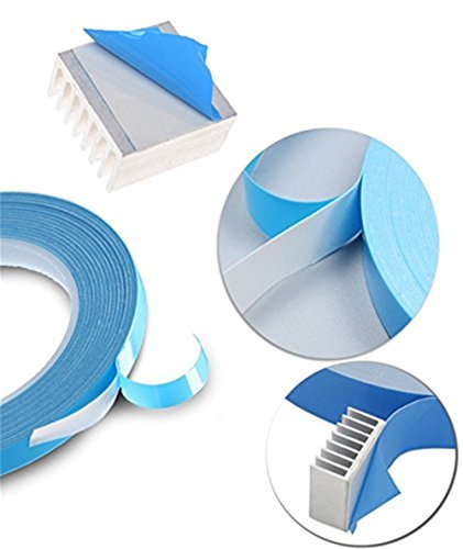 Aikenuo 25M x 20mm x 0 15mm Thermal Adhesive Tape High performance Thermal Double Side Tapes Cooling Pad Apply to Heatsink LED IGBT  IC Chip Computer CPU GPU Modules  MOS tube SSD Drives